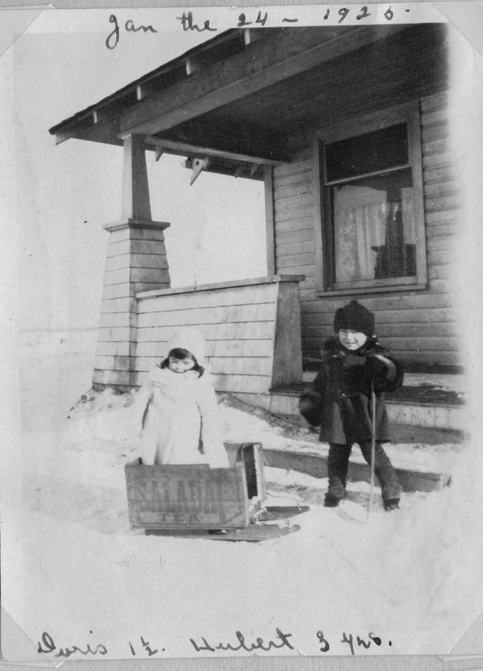 January 24,1925 Hubert 3 yrs old, Doris 1½ 